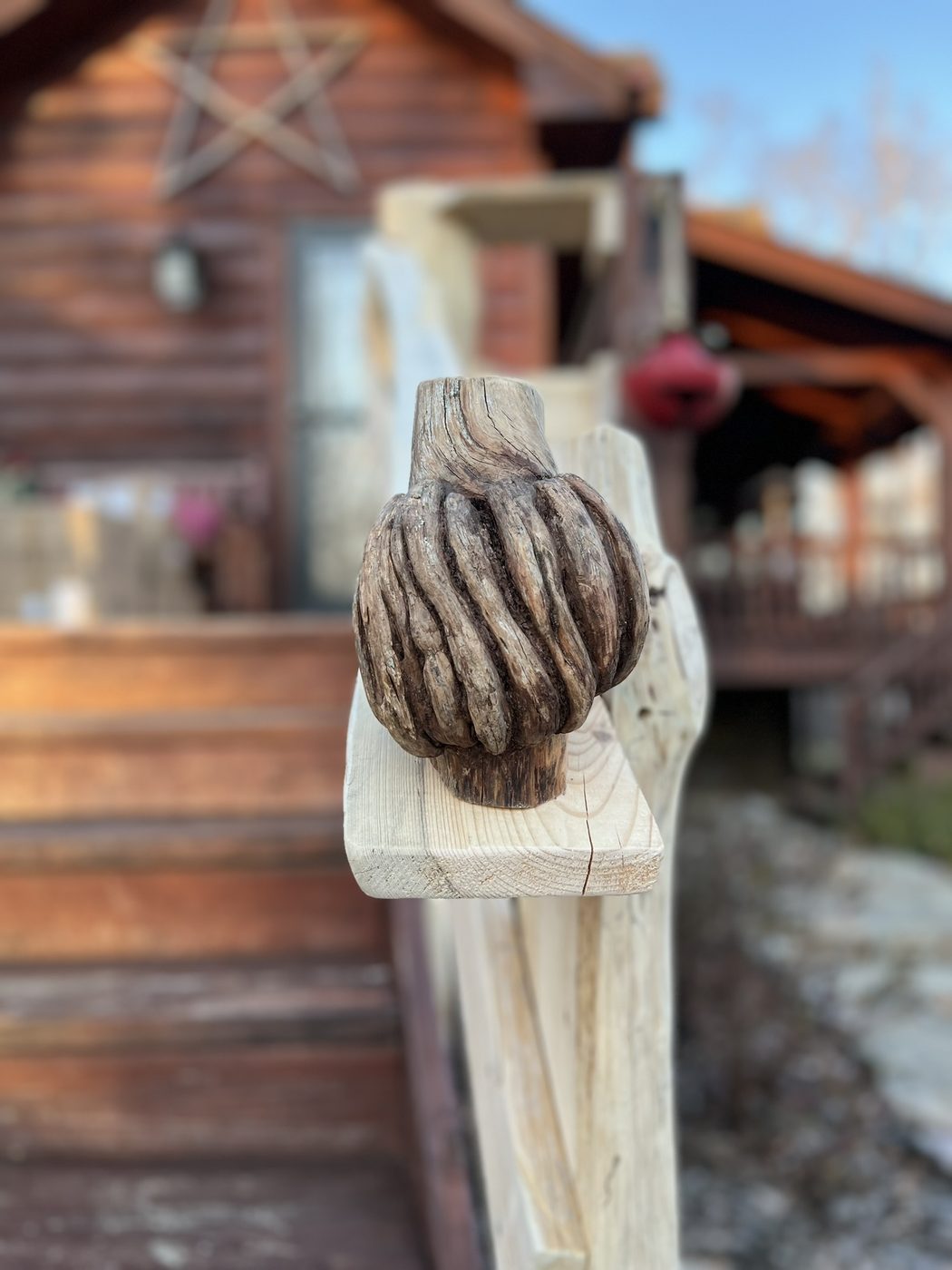 Burl post finial — Live Edge Oak Co