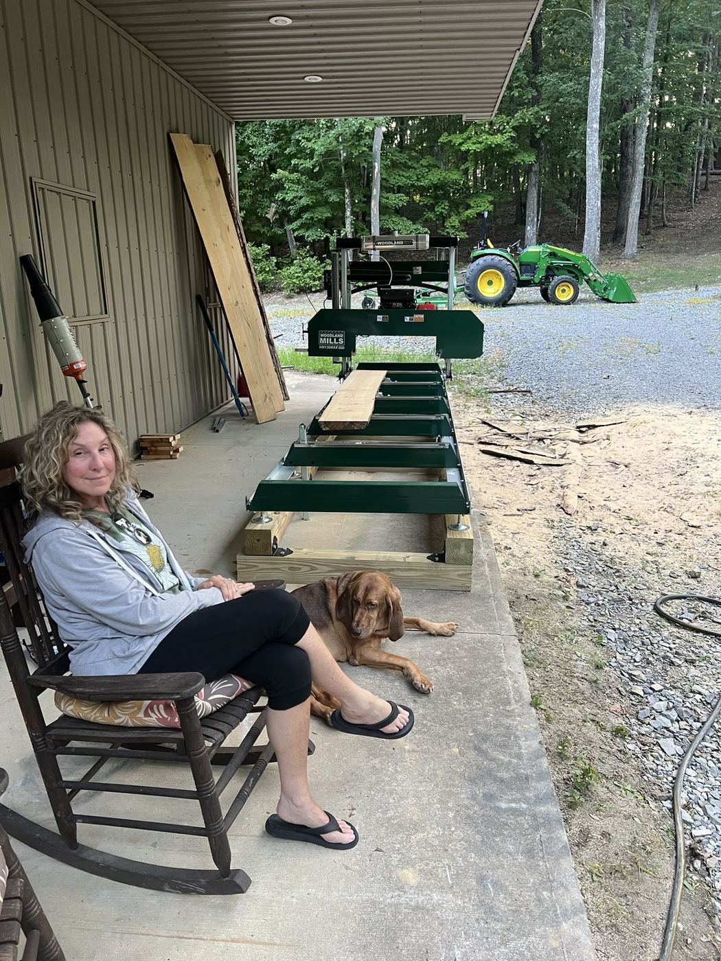 Porch & mill view — Live Edge Oak Co