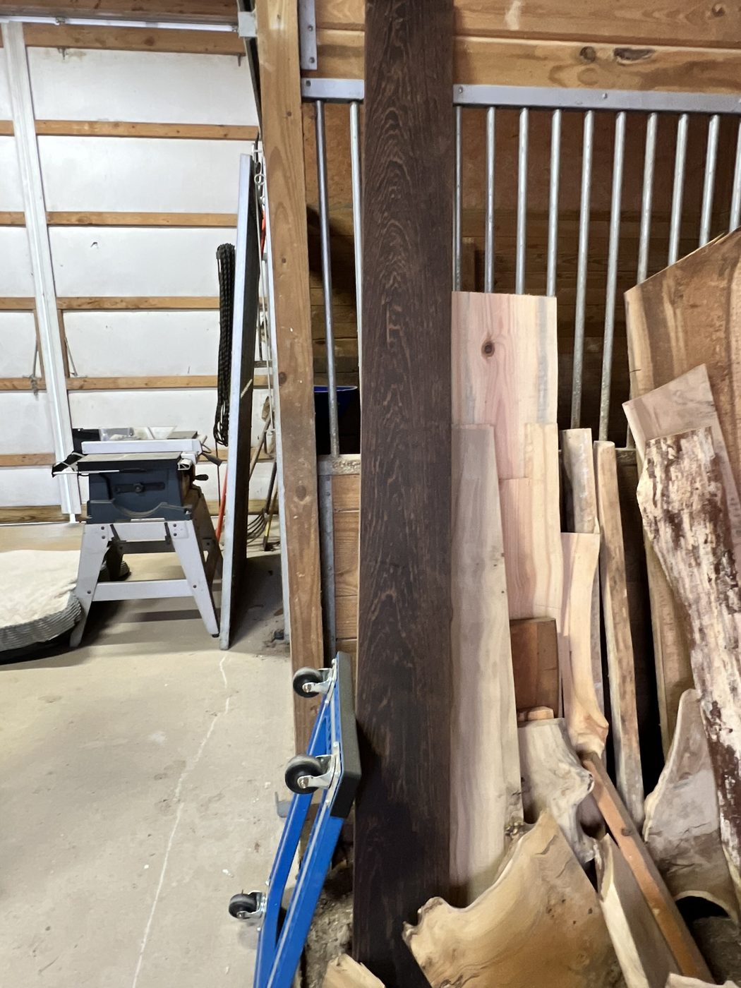 Vertical slab rack — Live Edge Oak Co