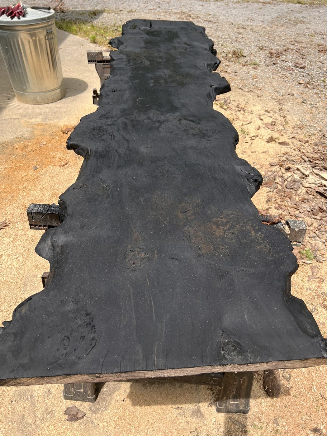 Dark tabletop length — Live Edge Oak Co