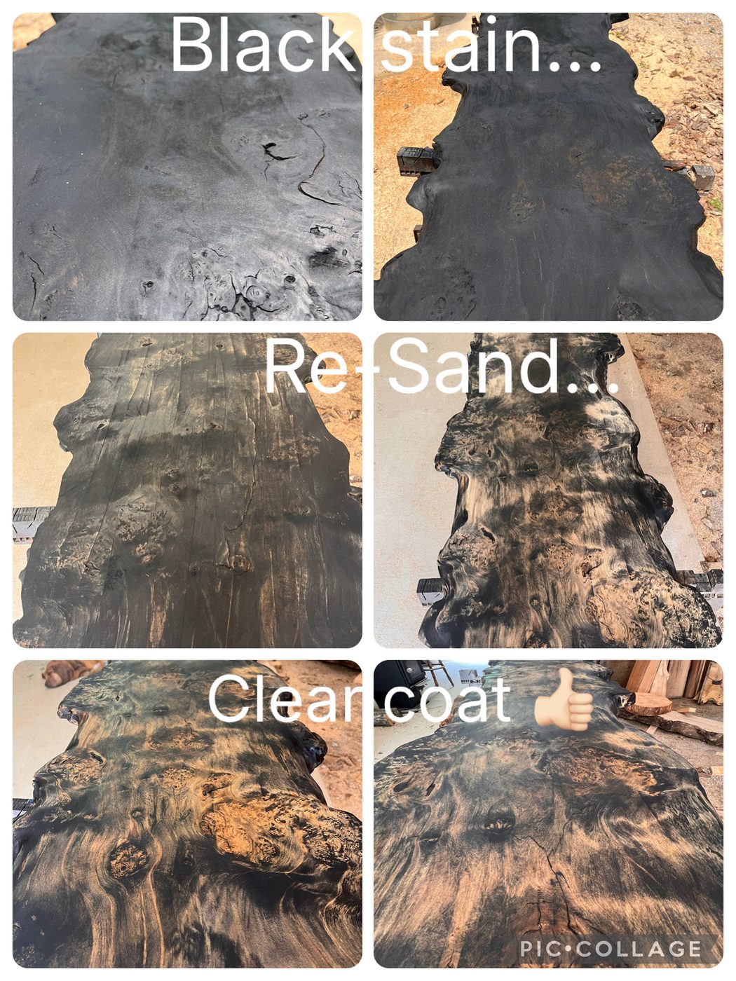 Stain · sand · clear — Live Edge Oak Co