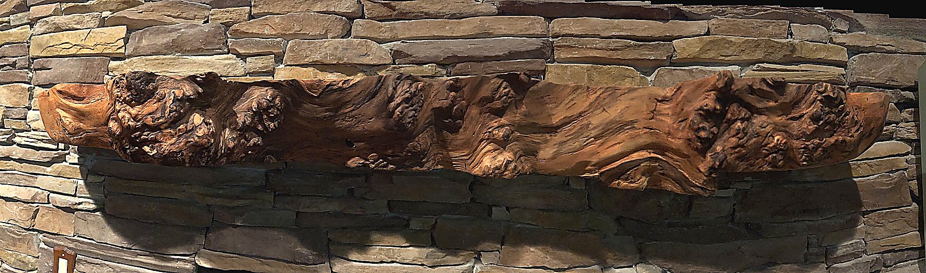 Live-edge oak mantel length — Live Edge Oak Co